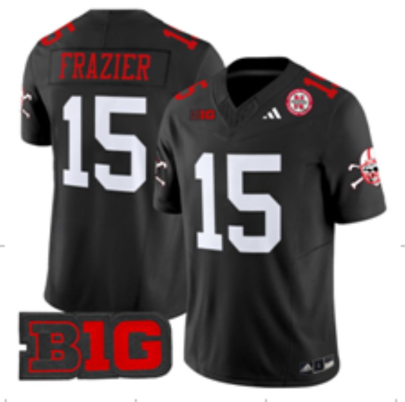 Men Nebraska Cornhuskers #15 Frazier black 2025 Vapor Limited NCAA Jersey 012->houston astros->MLB Jersey